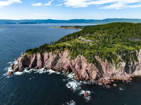 Red Head cliffs and coastline from above