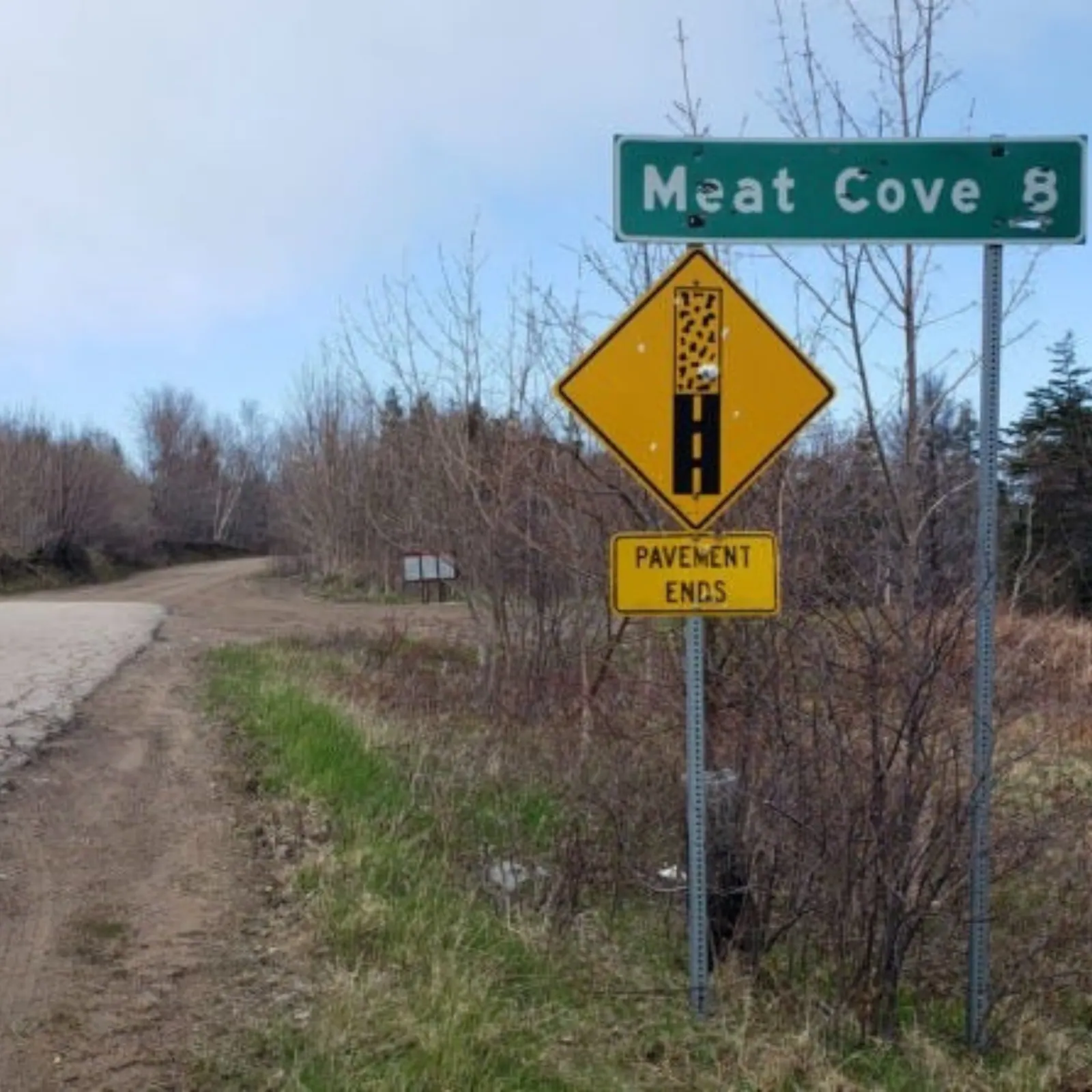 meat cove sign